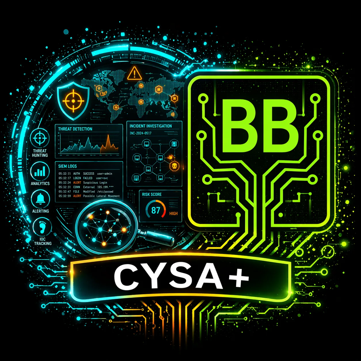 CySA+ lab path artwork